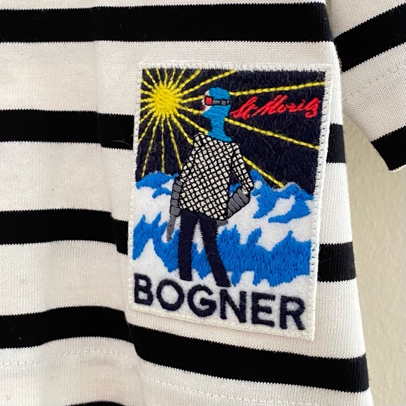 NWT: BOGNER | Stana 3/4-Arm Black and White 100% Cotton Shirt - Picture 5 of 10